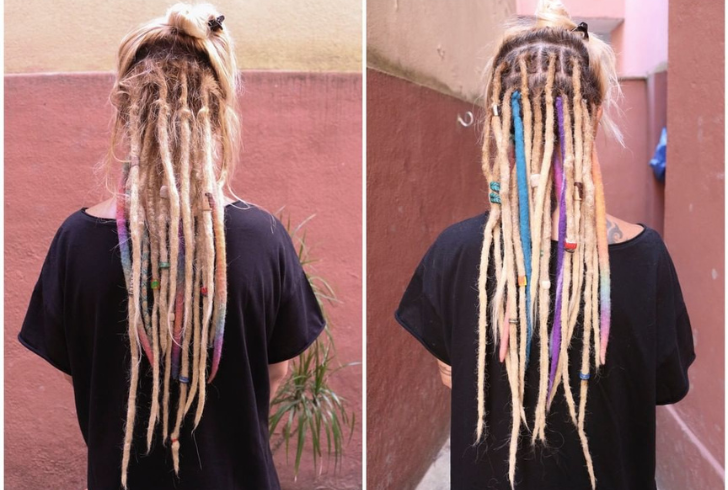 Fancy dreadlock styles - Colorful Dreads